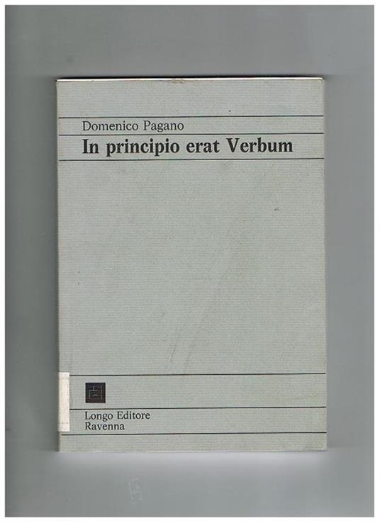 In principio erat Verbum - Domenico Pagano - copertina