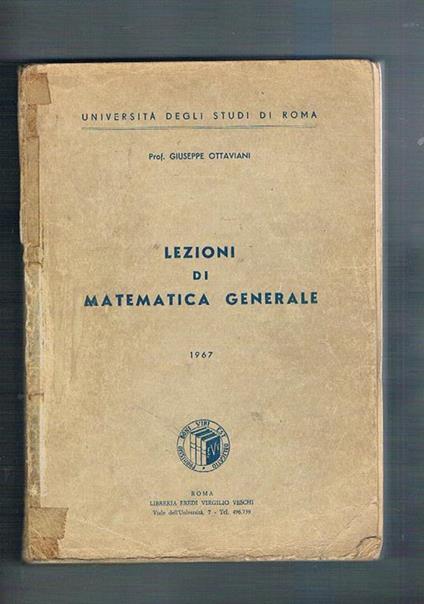 Lezioni di matematica. Testo universitario - Giuseppe Ottaviani - copertina