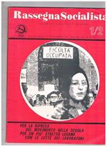 Rassegna Socialista, menisle del partito socialista italiano di unità proletaria anno VII numeri 1-2, 3-4 e 7-8 del 1970