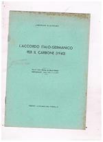 L' accordi italo-germanico per il carbone (1940). Estratto