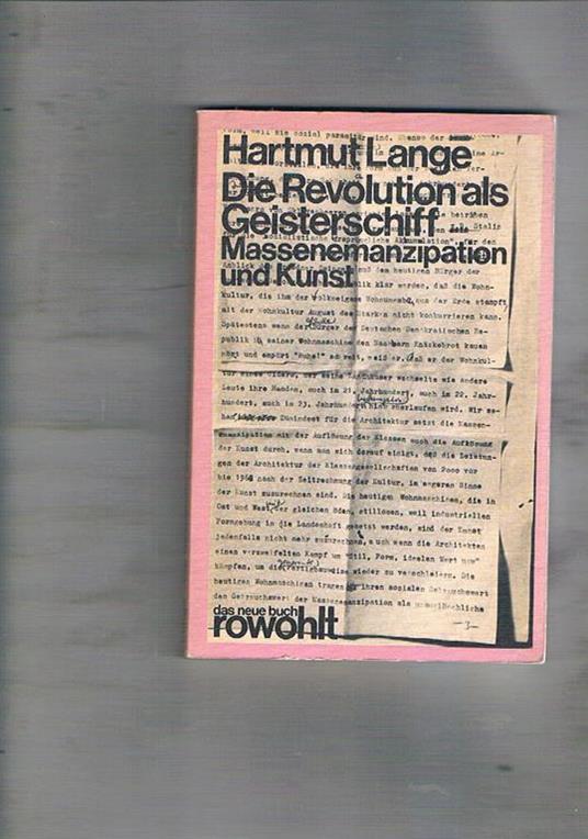 Die Revolution als Geisterschiff. Massenemanzipation und Kunst - Hartmut Lange - copertina