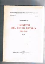I ministri del regno d'Italia vol. VI (889-1896)