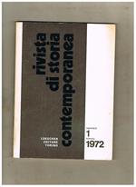 Rivista di storia contemporanea, trimestrale n° 1 1972. Contiene: politica potere e cultura nel pensiero di Gramsci Isaac Deitscher storico della rivoluzione sovietica storia della resistenza e storia d'Italia storiografia imerialistica e storiografia sto