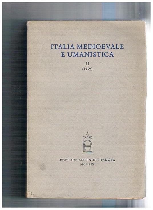Italia medioevale e umanistica - copertina