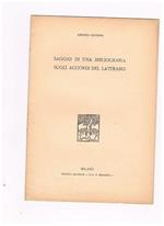 Saggio di una bibliografia sugli accordi del laterano. Estratto