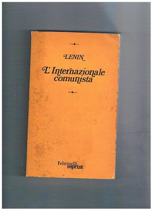L' Internazionale comunista - Lenin - copertina