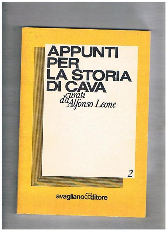 Appunti per la storia di Cava. Vol. II° - copertina