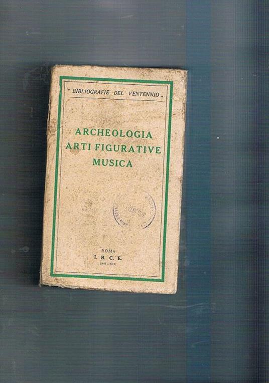 Archeologia arti figurative musica - copertina