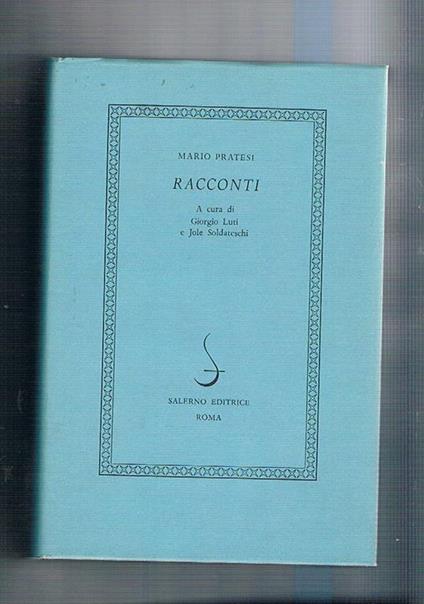 Racconti - Mario Pratesi - copertina