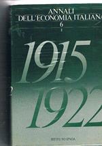 Annali dell'economia italiana, fondata da Epicarmo Corbino. Disponiamo del vol. VI°, tomo secondo: 1915-1922