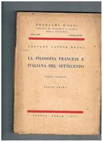 La filosofia francese e italiana del Settecento