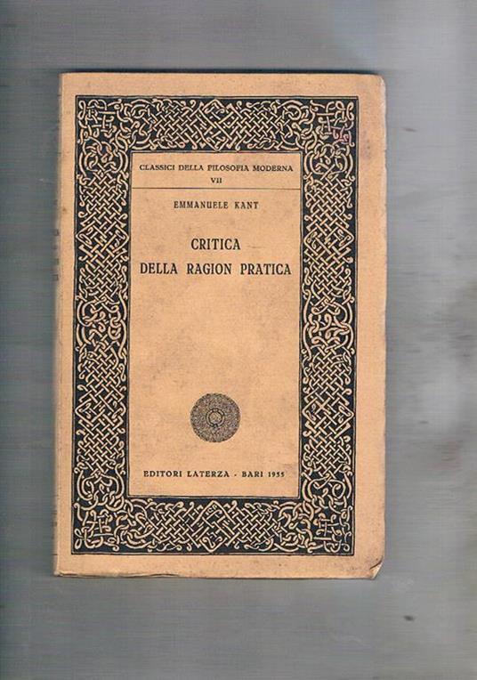 Critica della ragion pratica - Immanuel Kant - copertina