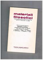 Filosofia e politica. N° speciale della rivista quadrimestrale materiali Filosofici n° 6 del 1981