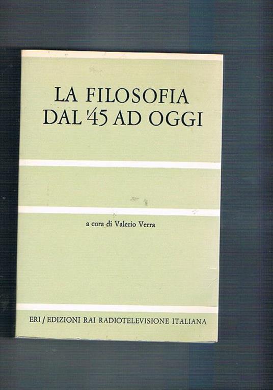 La filosofia dal '45 ad oggi - copertina