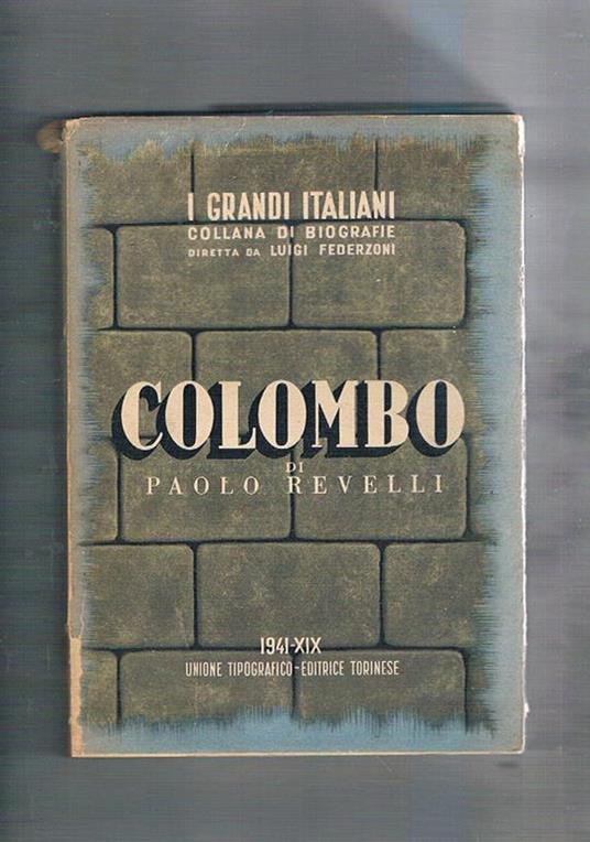 Colombo. Con 7 tavv. f.t - Paolo Revelli - copertina