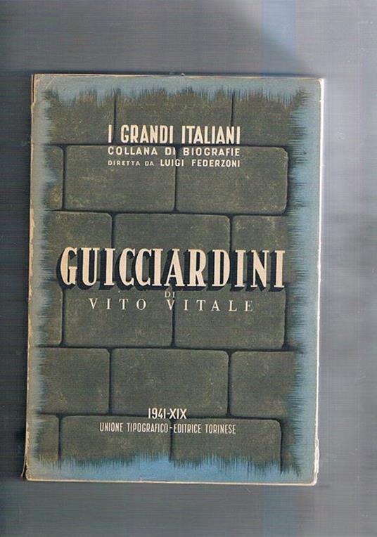 Guicciardini - Vito Vitale - copertina
