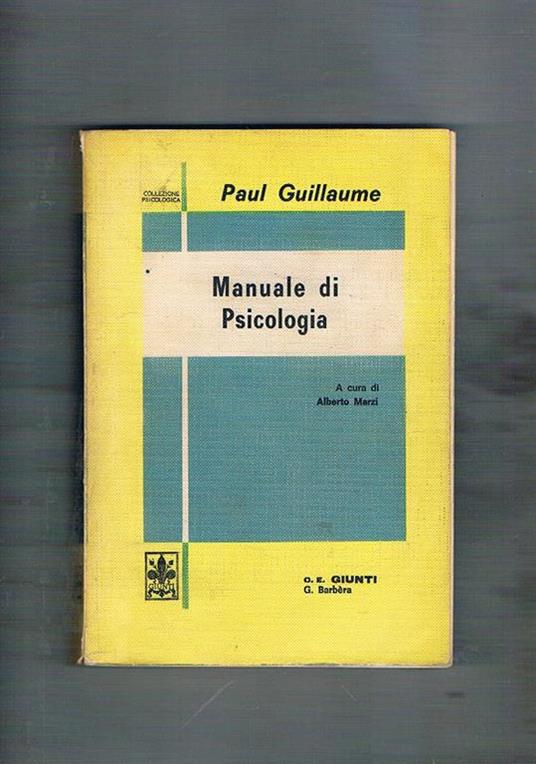 Manuale di pedagogia - Paul Guillaume - copertina