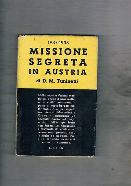 Missione segreta in Austria 1937-1938 - copertina