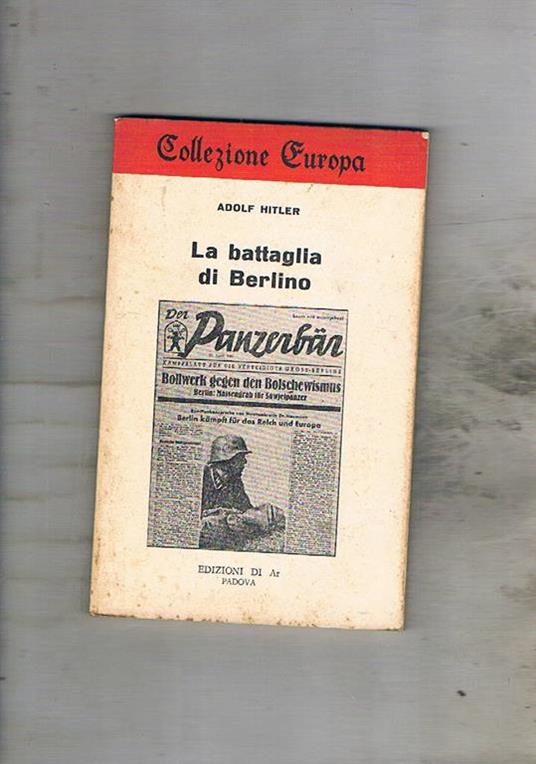 La battaglia di Berlino - Adolf Hitler - copertina