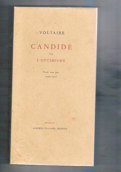 Candide ou l'optimisme. Texte revue par Robert Brun - Voltaire - copertina