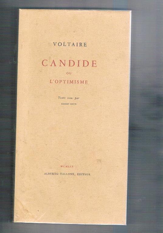 Candide ou l'optimisme. Texte revue par Robert Brun - Voltaire - copertina