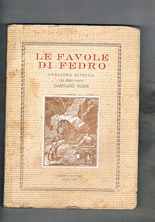La favole di Fedro - Fedro - copertina