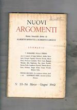 Nuovi Argomenti, rivista bimestrale n° 55-56 mag-giu. 1962. Numero dedicato a sette domande sulla poesia con le risposte