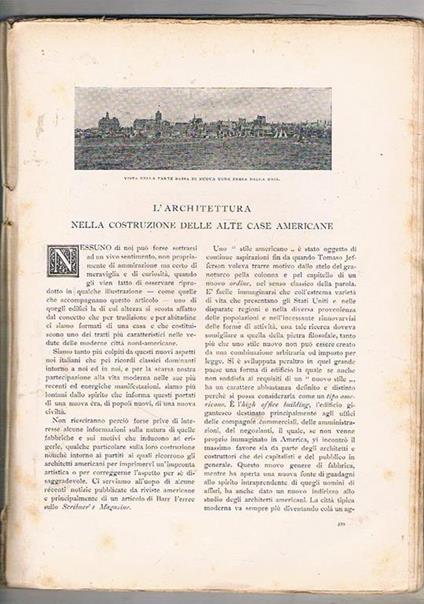 L' Architettura nella costruzione delle alte case americane Unito rifugi alpini italiani ecc. ecc. D rivista Emporium vol. I° n° 24 del 1895 - copertina