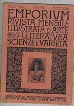 Emoprium rivista n° febb. 1896 contiene: il Transv e le e miniere d'oro Sensazioni d'arte Redon, Rops, De Groux, Goya i pombari e l'opera loro ecc