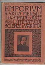 Emporium rivista n° agosto 1896 contiene: Dante Gabriel Rossetti 2a parte le grandi capiti: Washington l'ebreo errante 2a parte E. Maragliano e sieroterapia del tisi ecc