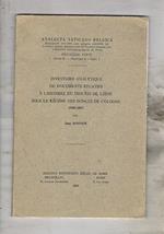 Inventaire analytique de documents relatifs à l'histoire du diocese de Liege sous le régime des nonces de Cologne (1680-1687). Analecta vaticano-belgica