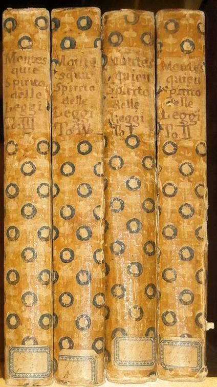 Spirito delle leggi del signore di Montesquieu con le note dell'Antonio Genovesi - Charles L. de Montesquieu - copertina