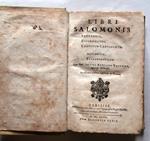 Libri Salomonis Proverbia, Ecclesiastes, Canticum Canticorum. Sapientia, Ecclesiasticus. Cum notis Jacobi Benigni Bossuet