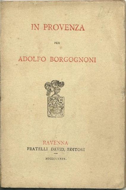 In Provenza - Adolfo Borgognoni - copertina