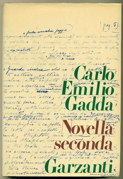 Novella seconda - Carlo Emilio Gadda - copertina