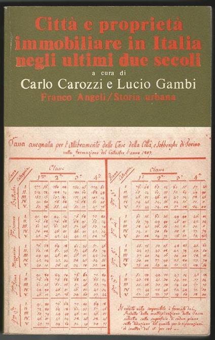 Città e proprietà immobiliare in Italia negli ultimi due secoli - copertina