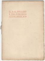 Il dr. H. Holland e Ugo Foscolo, lettere inedite