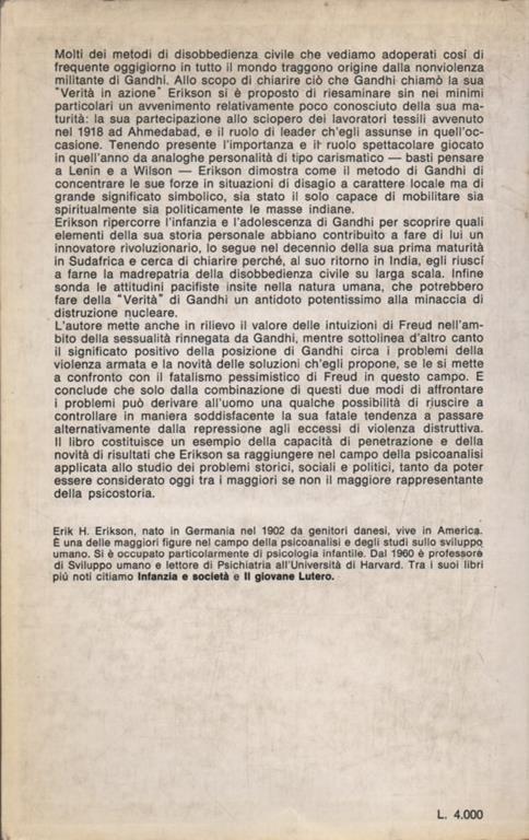La verità di Gandhi. Sulle origini della nonviolenza militante - Erik H. Erikson - 2