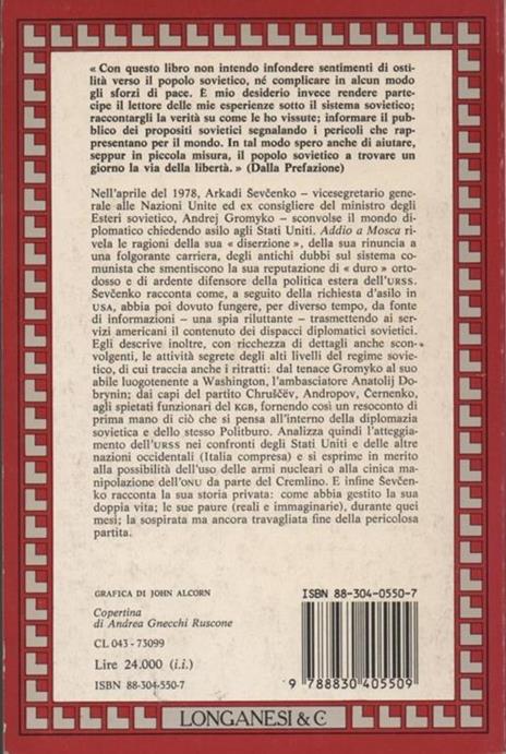 Addio a Mosca - Arkady Shevchenko - 2