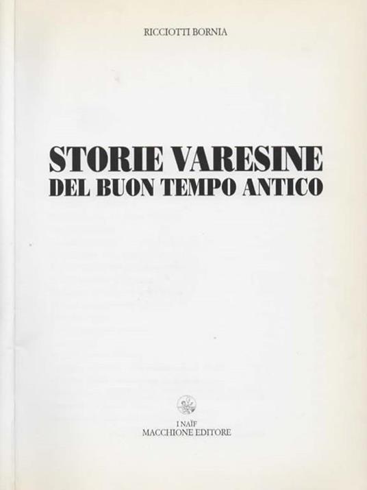 Storie varesine del buon tempo antico - Ricciotti Bornia - 2