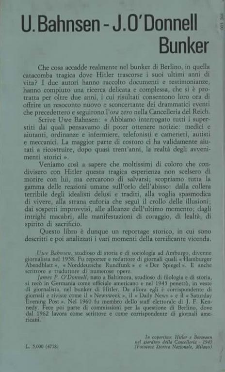 Bunker. Reportage sulla fine della Cancelleria del Reich - Uwe Bahnsen - 2
