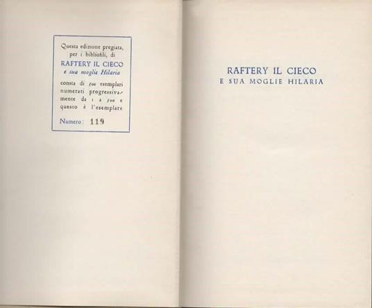 Raftery il cieco e sua moglie Hilaria - Donn Byrne - 2