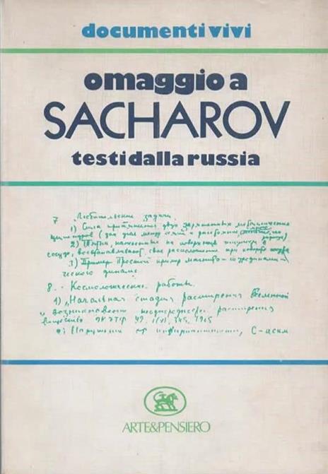Omaggio a Sacharov. Testi dalla Russia in occasione dei suoi 60 anni - copertina