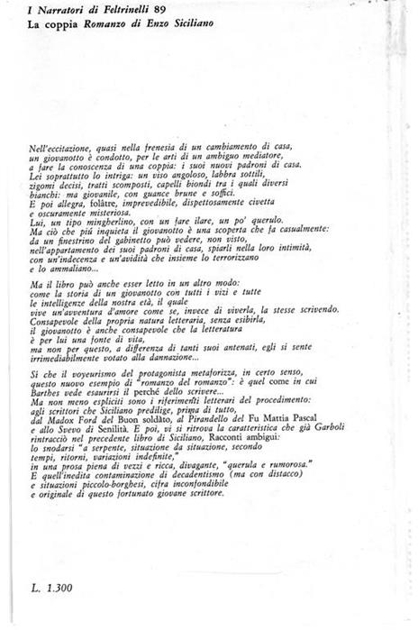 La coppia. Romanzo - Enzo Siciliano - 2