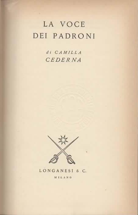 La voce dei padroni - Camilla Cederna - 2