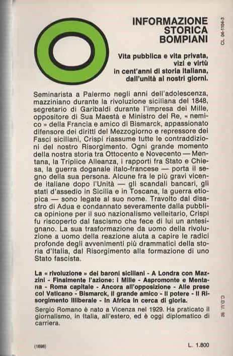 Crispi. Progetto per una dittatura - Sergio Romano - 2