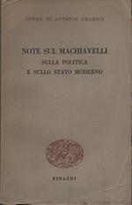 Note sul Machiavelli sulla politica e sullo stato moderno