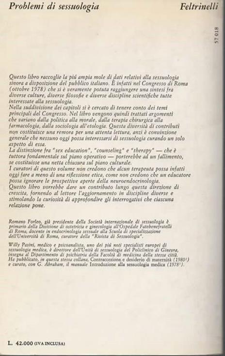 Sessualità e medicina. Materiali del Terzo Congresso mondiale di sessuologia medica. Roma 25-28 ottobre 1978. A cura di Romano Forleo e Willy Pasini - 2