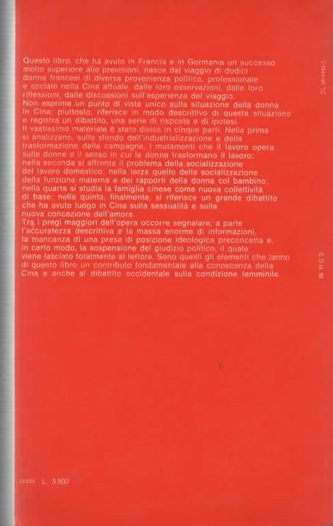 La metà del cielo. Il movimento di liberazione della donna nella Cina di Mao - Claudie Broyelle - 2
