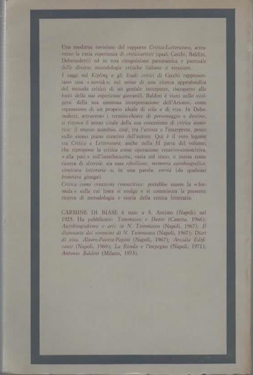Critica e letteratura. Metodi e ricognizioni critiche del Novecento - Carmine Di Biase - 2